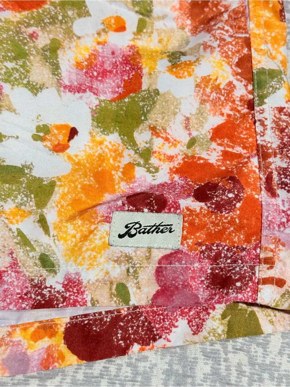 Bather /// Men’s “New Resort Style ‘22” Floral 5.5” Swim Trunks - Size Medium